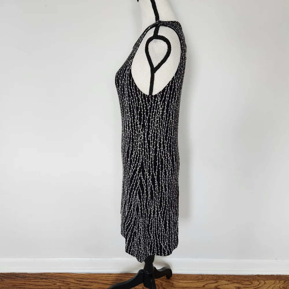 All That Jazz Vintage Mini Dress 90's Black White Slinky Sexy Goth Stretch S - Picture 5 of 13